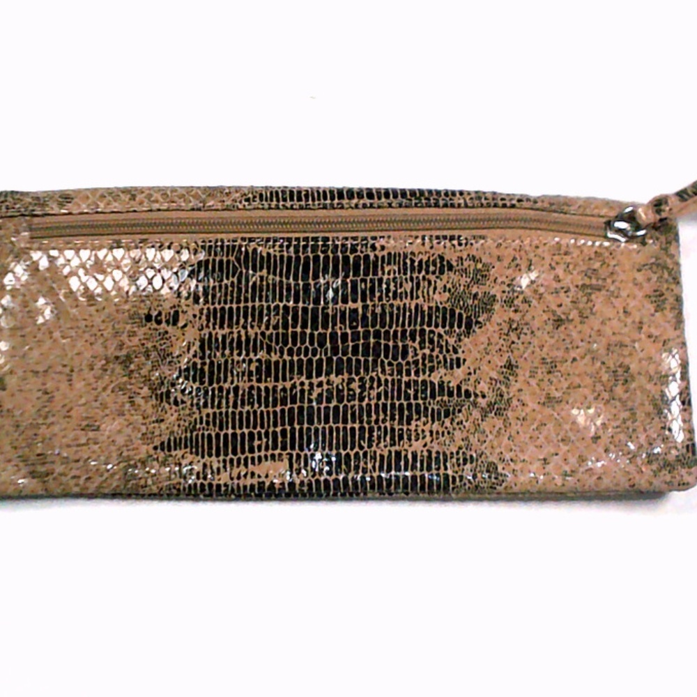 HOBO International Snake Foldover Clutch Bag Purse - Picture 3 of 6